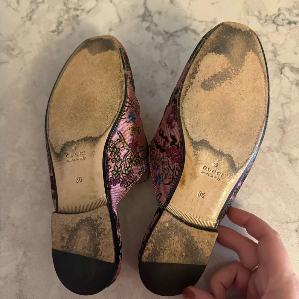 Gucci X Disney Jacquard Japanese Donald Duck Women's Princetown Mules 36 - Picture 7 of 7
